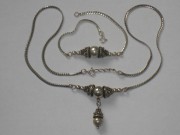 колье и браслет серебряные ручной работы