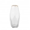 Стеклянная Ваза прозрачная 29 см, кубическая форма, подарок