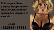 Високо-оплачуєма робота для дівчат, м Львів.Гарні умови .